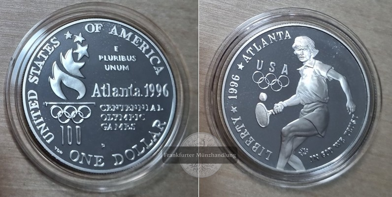  USA  1 Dollar 1996 P  Olympia in Atlanta '96    FM-Frankfurt  Feinsilber: 24,06g   