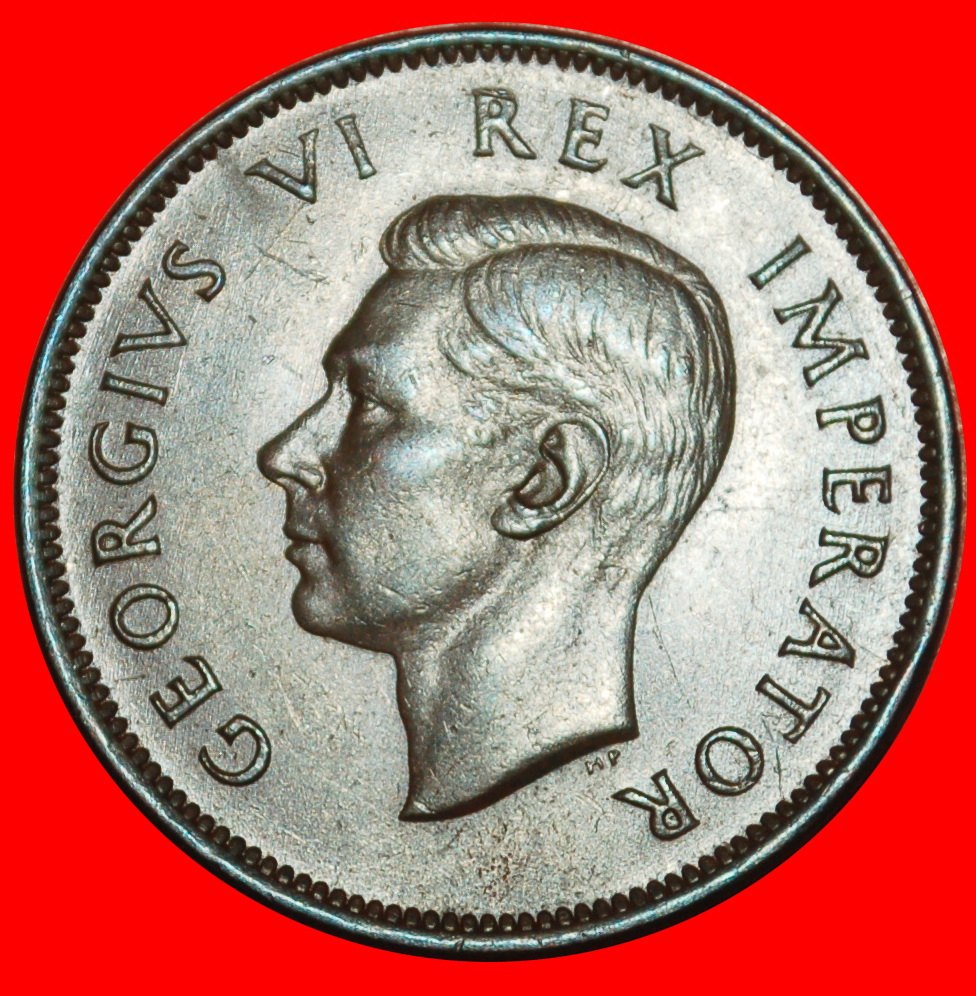  Ⰶ MET INDIEN (1937-1947): SÜDAFRIKA ★ 1/2 PENNY 1941 SCHIFF KRIEGSZEIT (1939-1945)! ★OHNE VORBEHALT!   