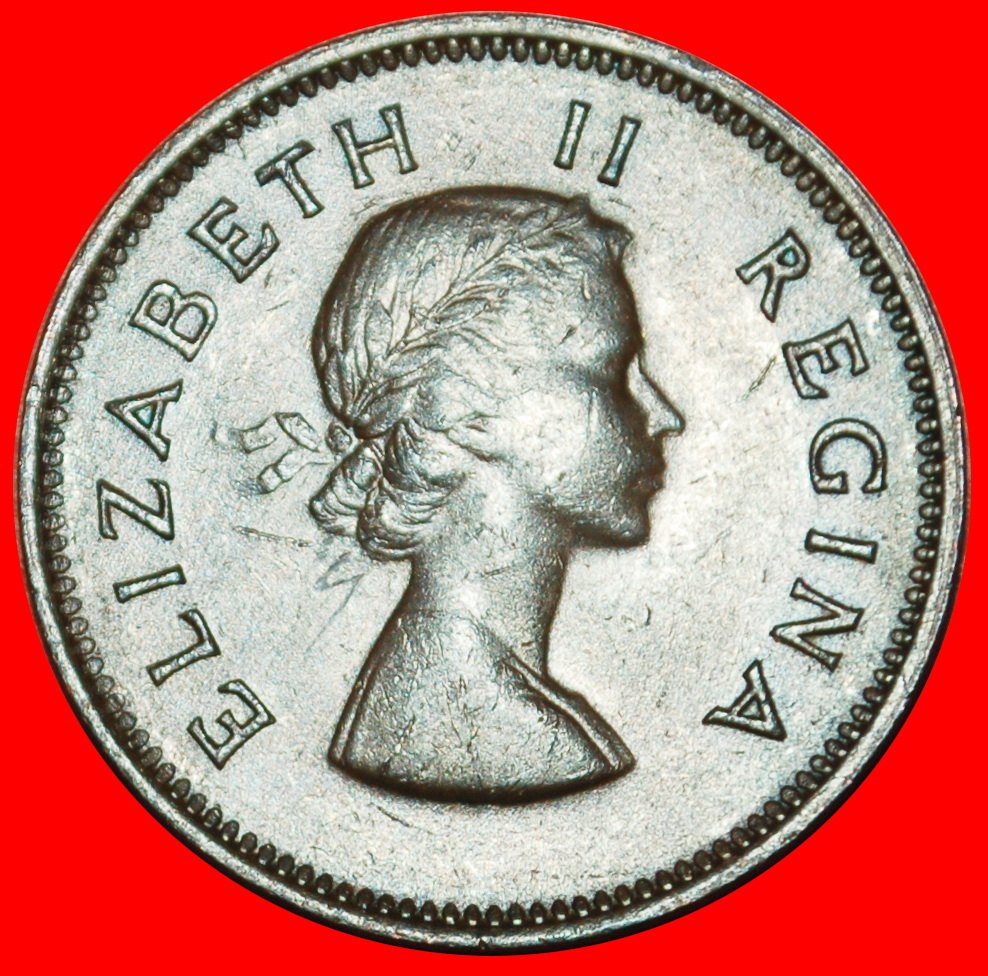  Ⰶ ELISABETH II. (1953-2022): SÜDAFRIKA ★ 1/2 PENNY 1957 SCHIFF (1953-1960)!★OHNE VORBEHALT!   