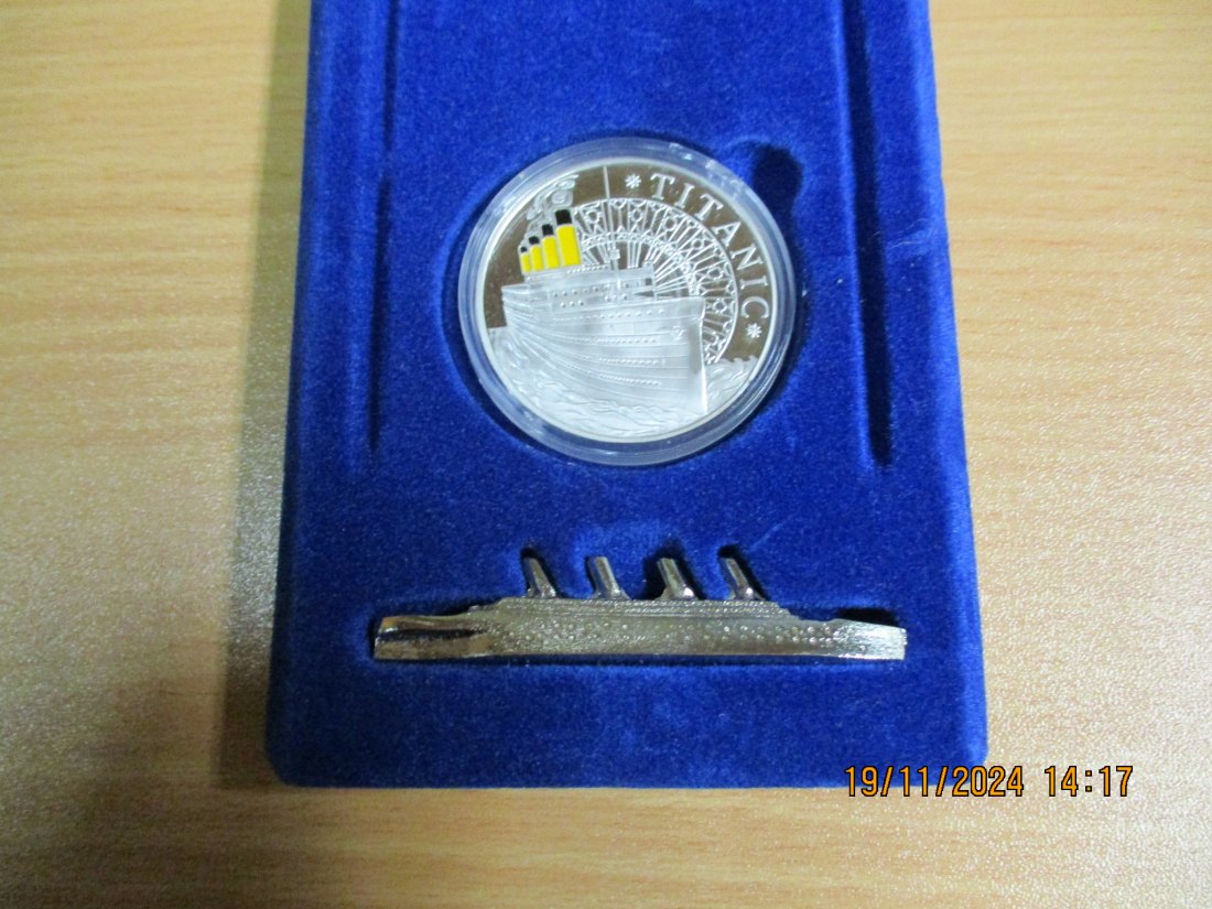  Medaille 500er Silber 100 Years Titanic Gewicht: 20 Gramm /15   