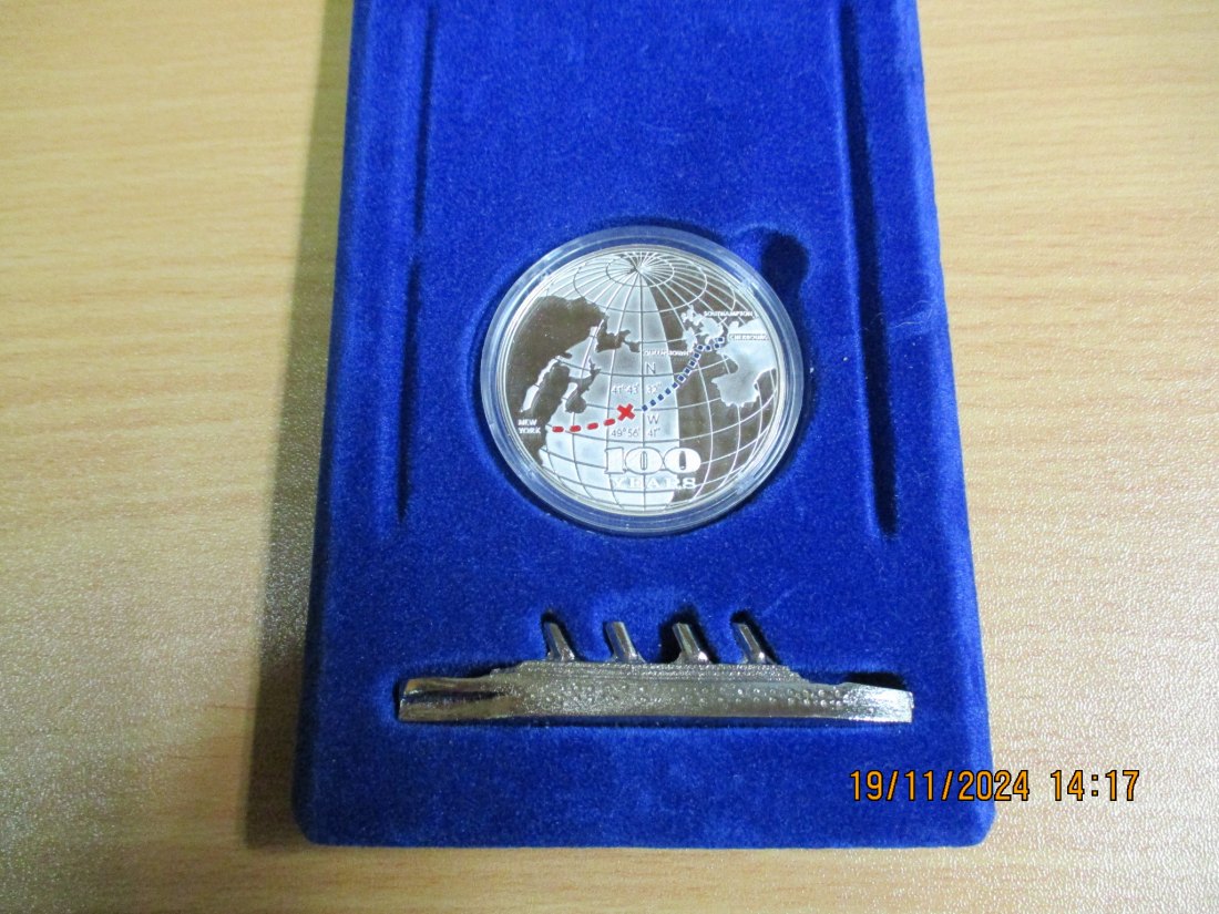  Medaille 500er Silber 100 Years Titanic Gewicht: 20 Gramm /15   