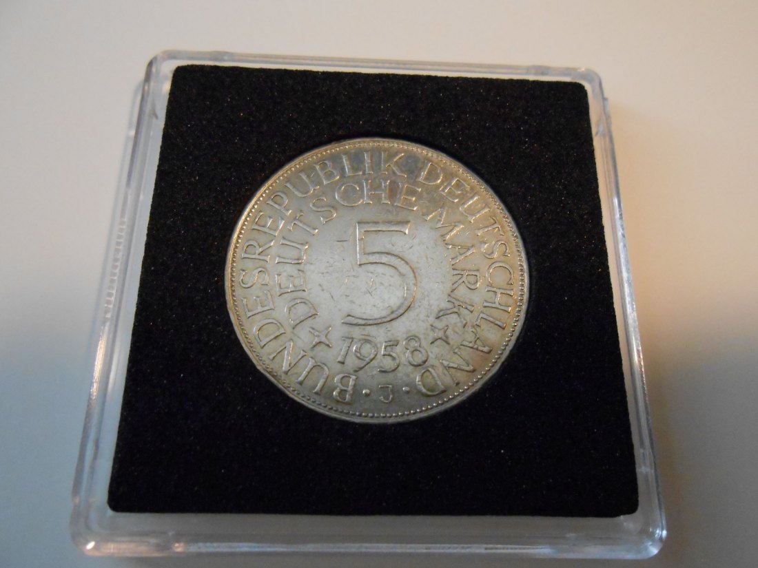  Deutschland 5 DM Silberadler 1958 J   