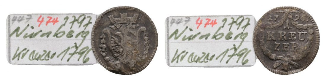  Altdeutschland; Nürnberg; Kleinmünze 1796   