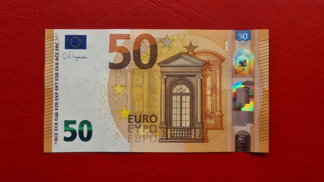  50 Euro 2017 EC Lagarde sehr guter Zustand, siehe Fotos   