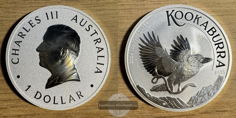  Australien 1 Dollar 2024 Kookaburra FM-Frankfurt Feinsilber: 31,1g [#1296]   