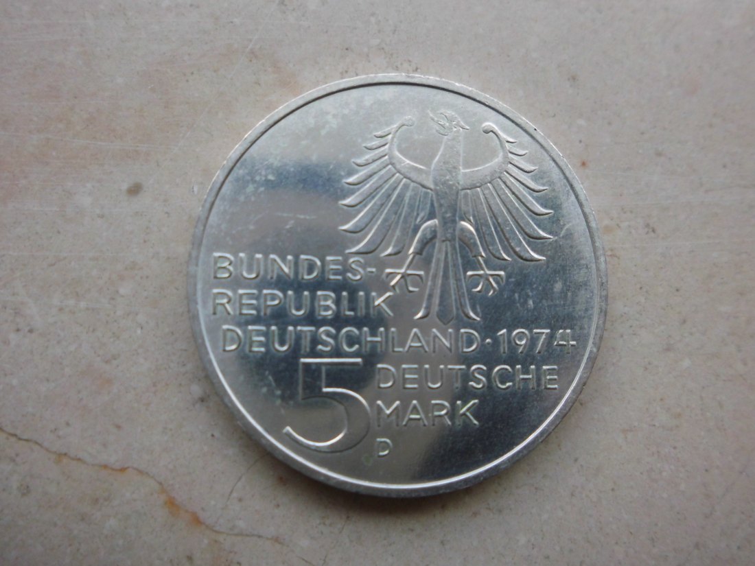  Bundesrepublik Deutschland: 5 DM - Gedenkmünze Immanuel Kant (1974)   