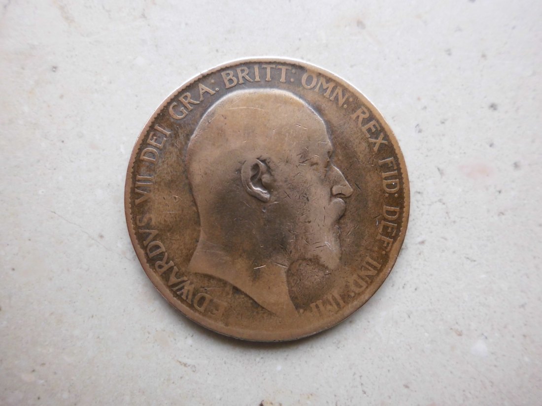  Großbritannien: 1 Penny (1907)- Edward VII.   