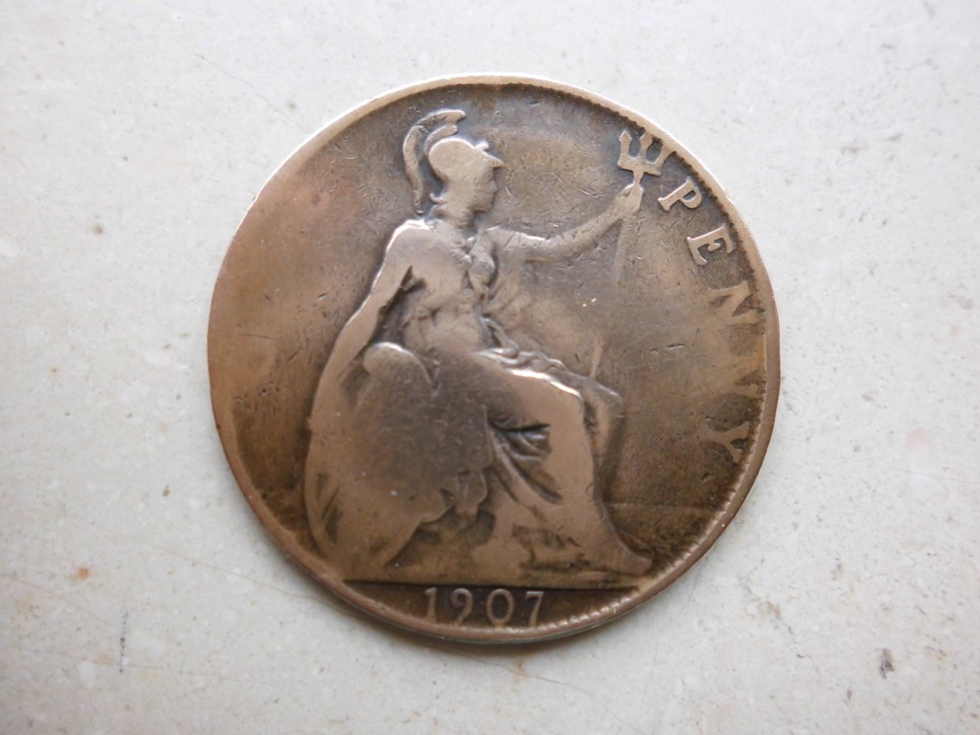  Großbritannien: 1 Penny (1907)- Edward VII.   