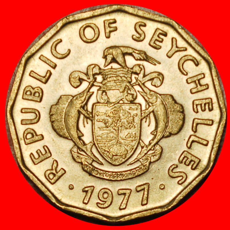  Ⰶ GREAT BRITAIN: SEYCHELLES ★ 10 CENTS 1977 FAO FISH UNC MINT LUSTRE!★LOW START ★ NO RESERVE!   