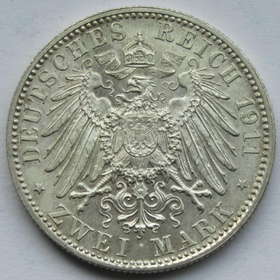  Kaiserreich: Bayern, 2 Mark Luitpold (Jaeger 48), 1911   