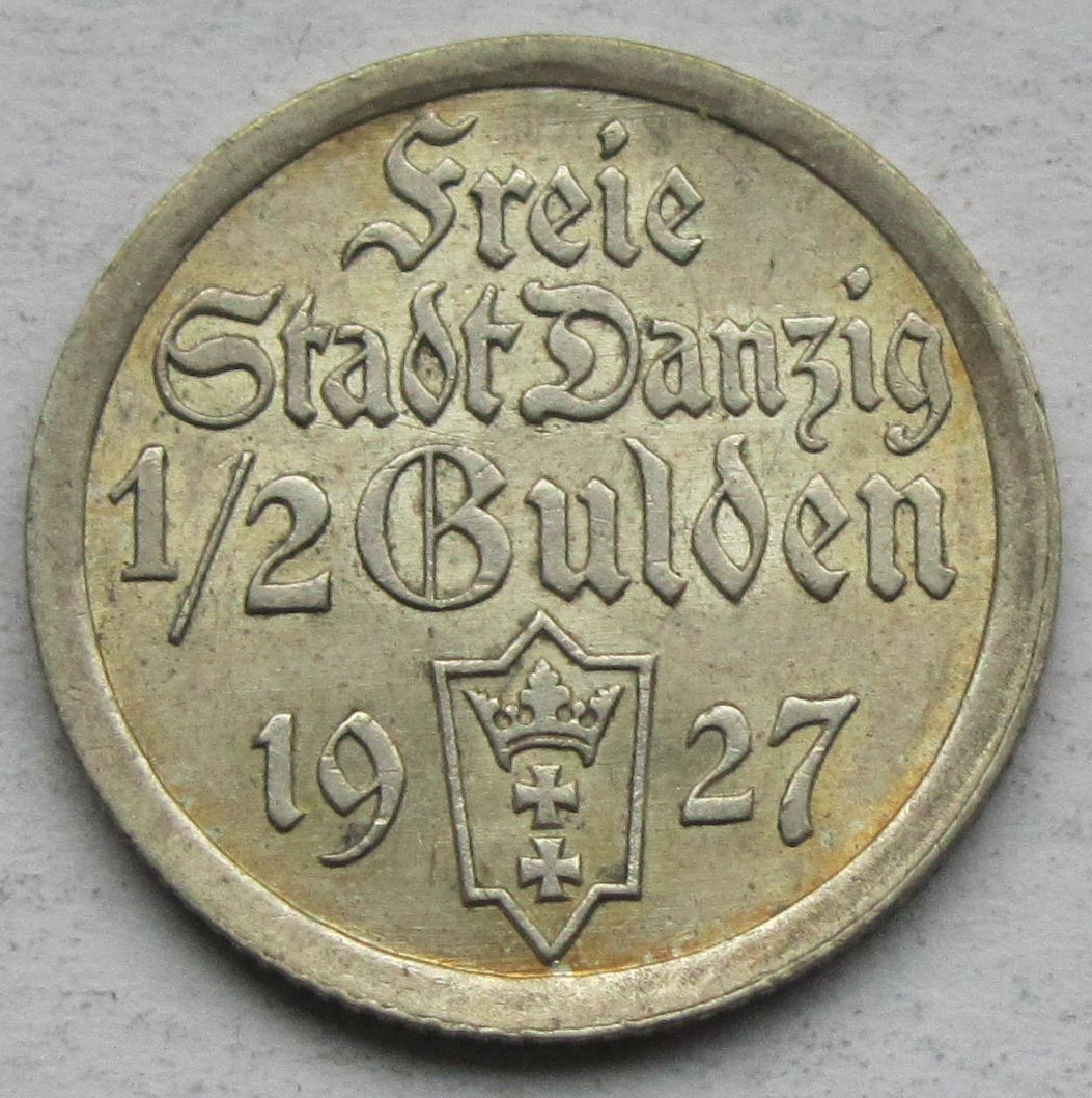  Danzig: 1/2 Gulden 1927   