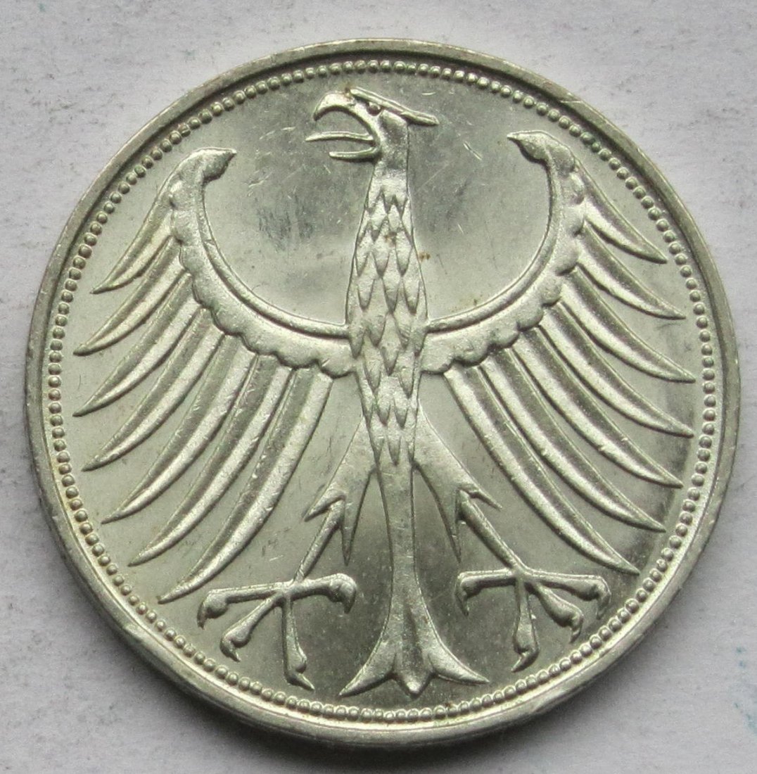  Deutschland: 5 DM 1951 J in Top-Erhaltung   