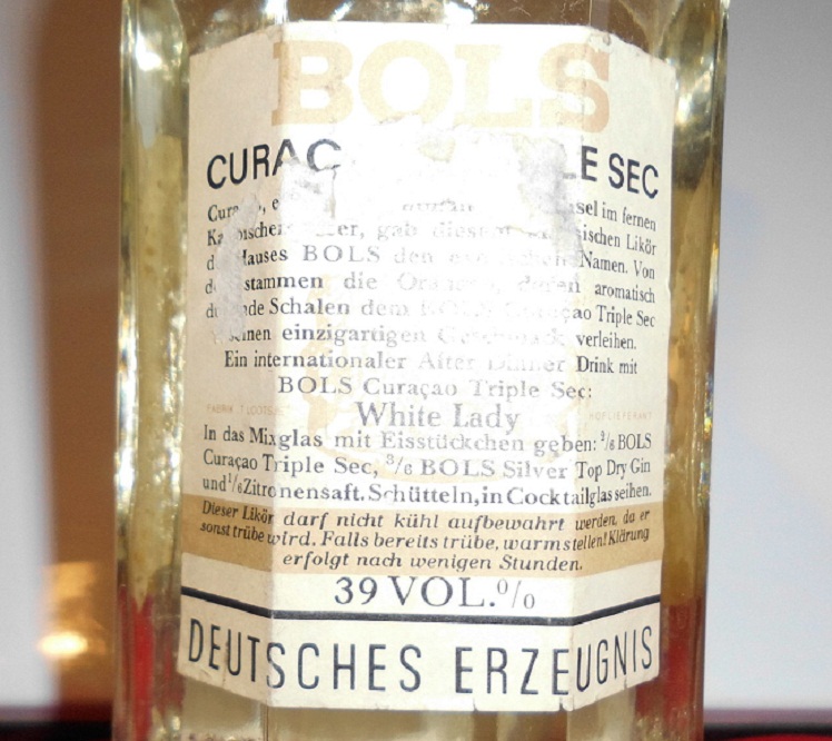  BOLS Curacao Triple Sec Likör 0.7 Liter 39% Alc Antikspirituose aus den 1990ern   