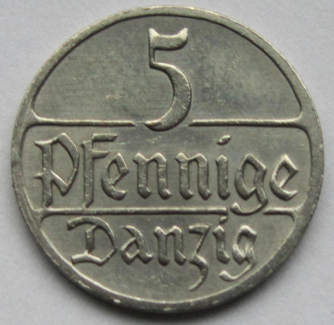  Danzig: 5 Pfennig 1928   