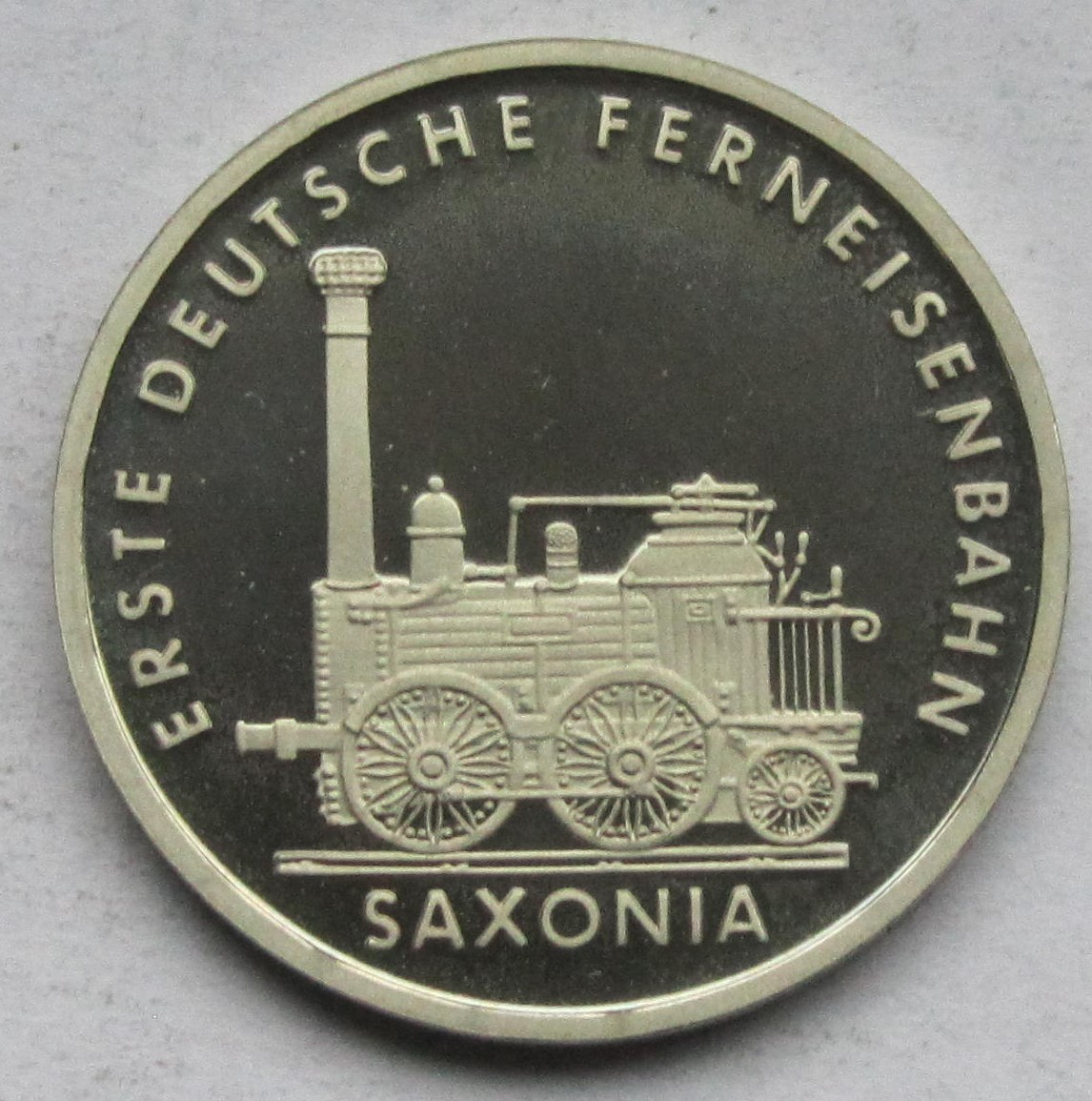  DDR: 5 Mark Saxonia 1988, Polierte Platte   