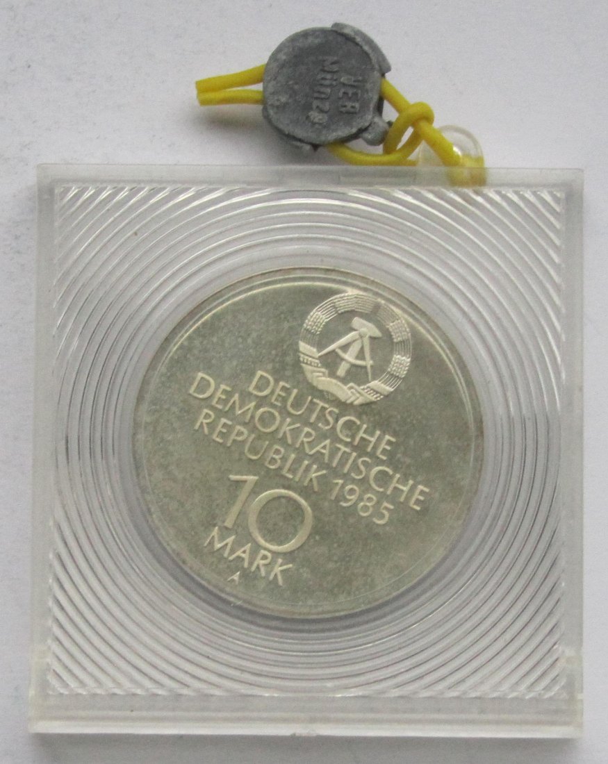  DDR: 10 Mark Semperoper 1985, Polierte Platte   