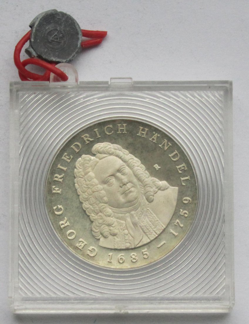  DDR: 20 Mark Händel 1984, Polierte Platte   