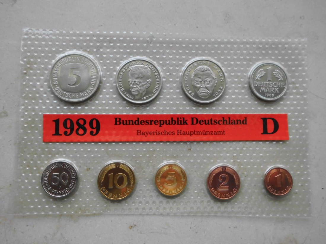  Bundesrepublik Deutschland: Kursmünzensatz 1989   