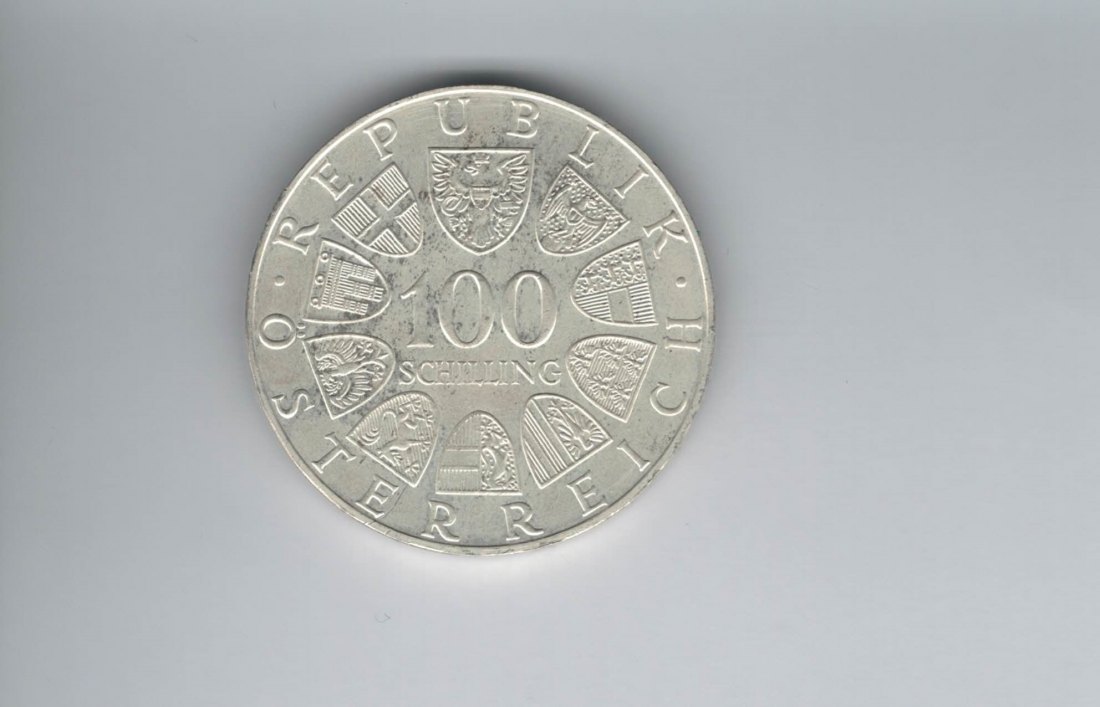  100 Schilling 1979 Internationales Zentrum Wien Uno City silber Österreich 2.Rep (01914/23)   