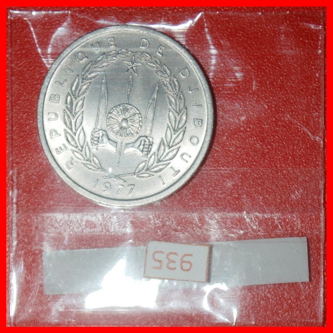  Ⰶ ANTELOPE FRANCE (1977-1999): DJIBOUTI★1 FRANC 1977 UNC MINT LUSTRE! HOLDER★LOW START ★ NO RESERVE!   