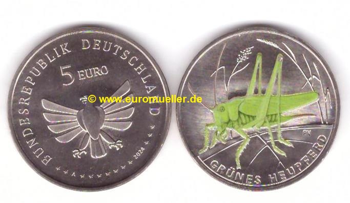 Deutschland 5 Euro Gedenkmünze 2024...Heupferd   