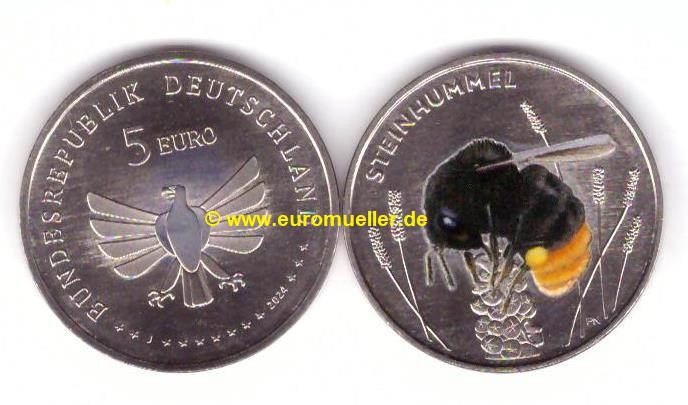 Deutschland 5 Euro Gedenkmünze 2024...Steinhummel   