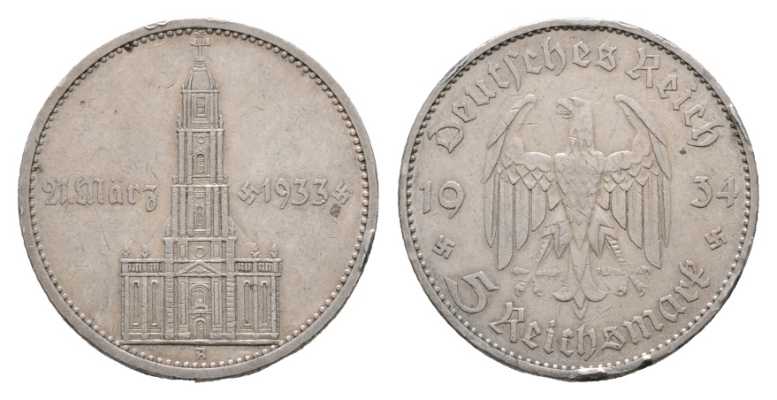  Drittes Reich; 5 Reichsmark 1934   