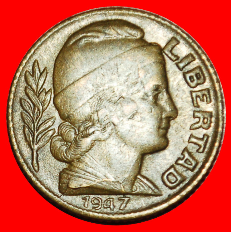  Ⰶ KUH (1942-1950): ARGENTINIEN ★ 10 CENTAVO 1947! OHNE VORBEHALT!   