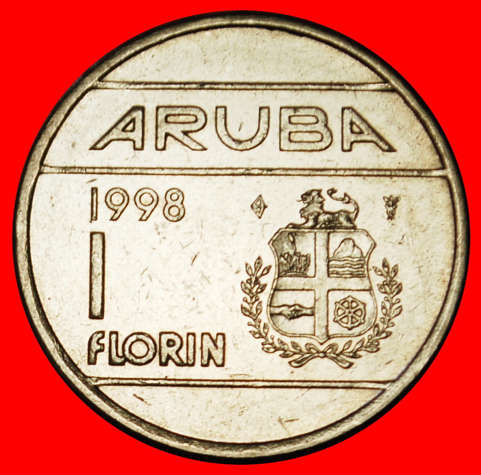  Ⰶ NIEDERLANDE (1986-2013):ARUBA★1 FLORIN 1998! BEATRIX (1980-2013) VZGL STEMPELGLANZ★OHNE VORBEHALT!   