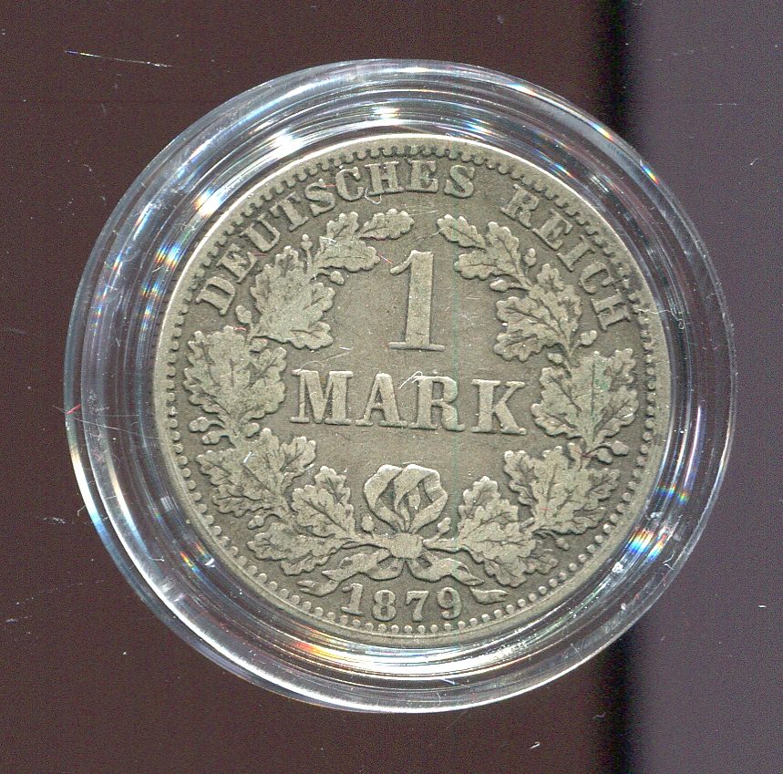  Kaiserreich 1 Mark Silbermünze von 1879 A   