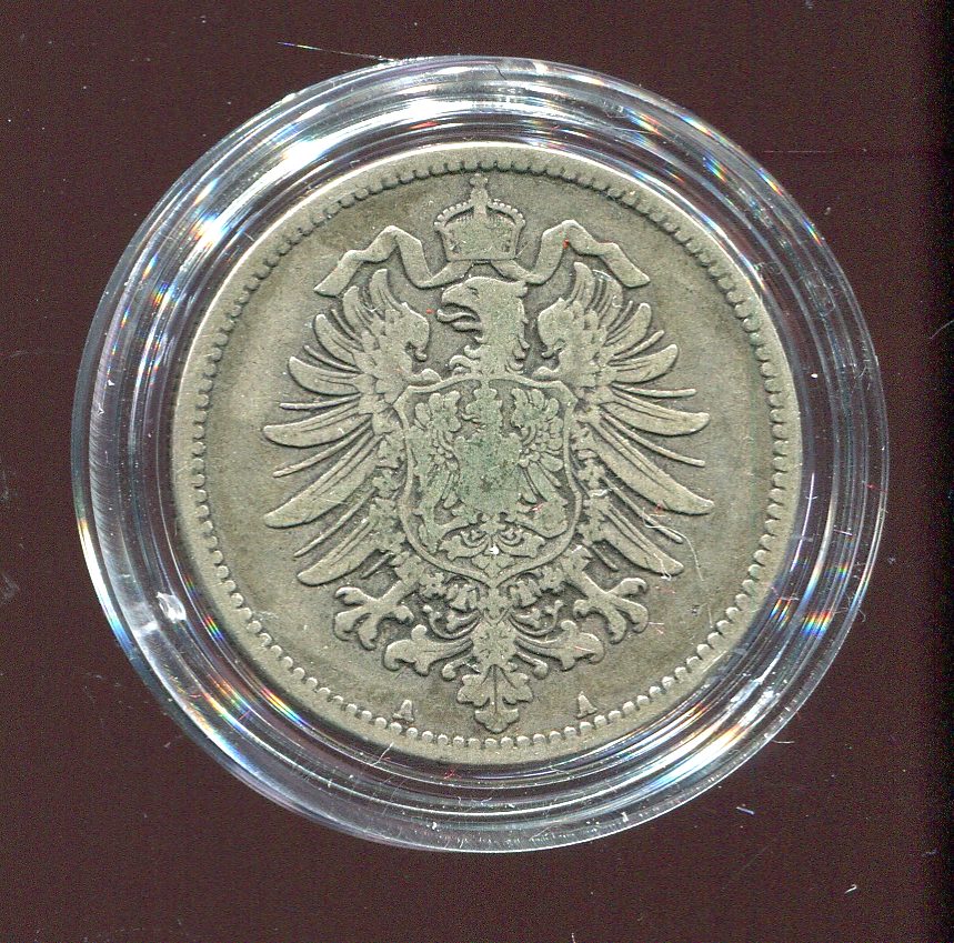  Kaiserreich 1 Mark Silbermünze von 1879 A   