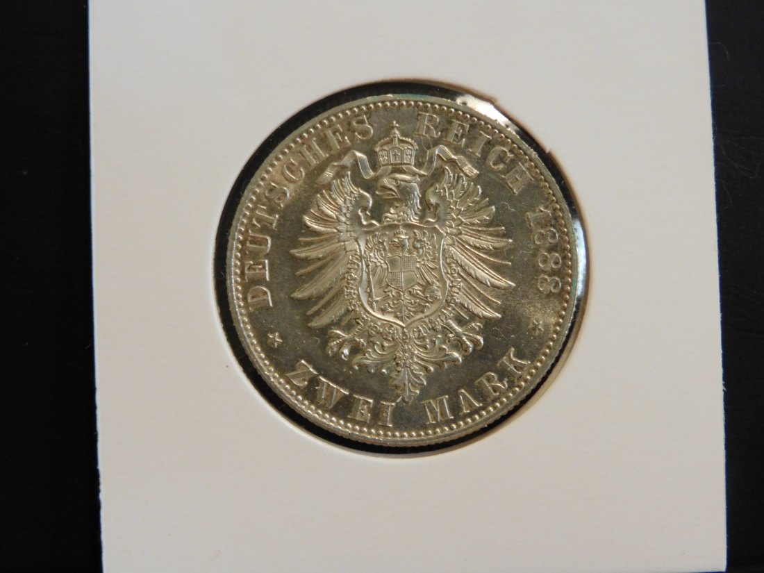  GERMANY 2 MARK 1888 PRUSSIA.GRADE-PLEASE SEE PHOTOS.   