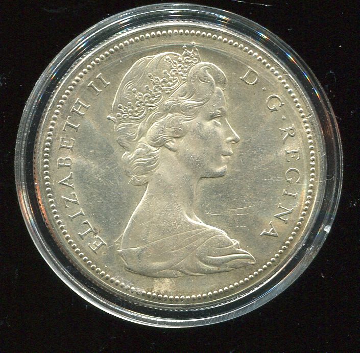  Kanada Dollar Silbermünze von 1966   