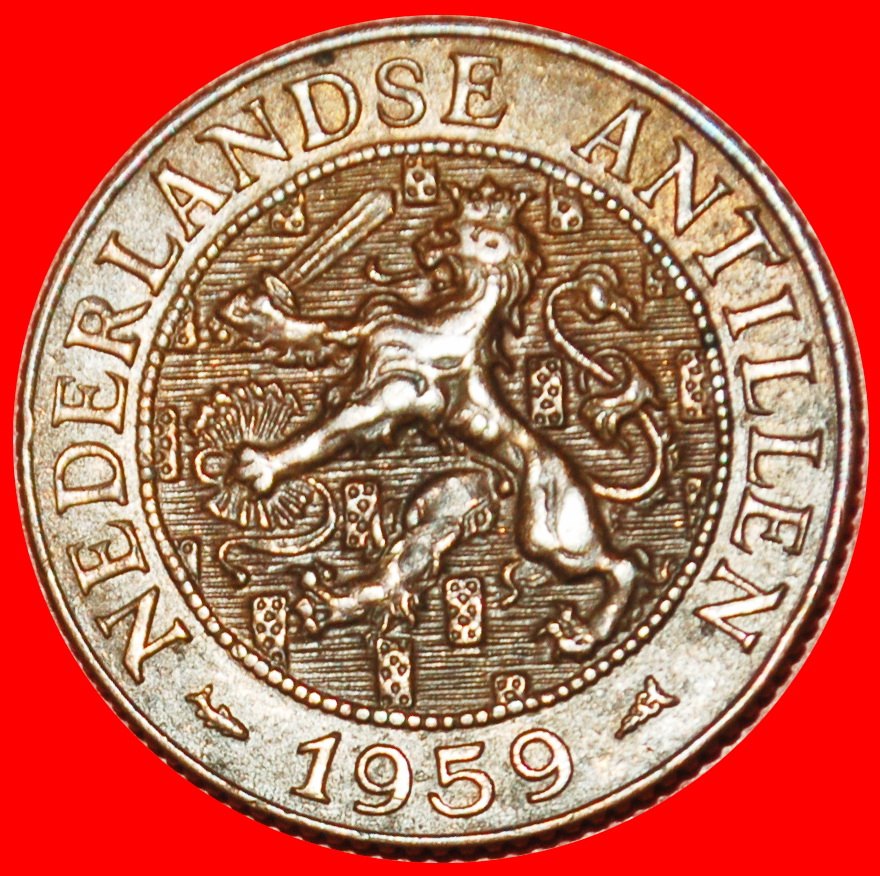  Ⰶ MIT ARUBA (1956-1965): NIEDERLANDE ANTILLEN ★ 2 1/2 CENT 1959! JULIANA (1948-1980! OHNE VORBEHALT!   