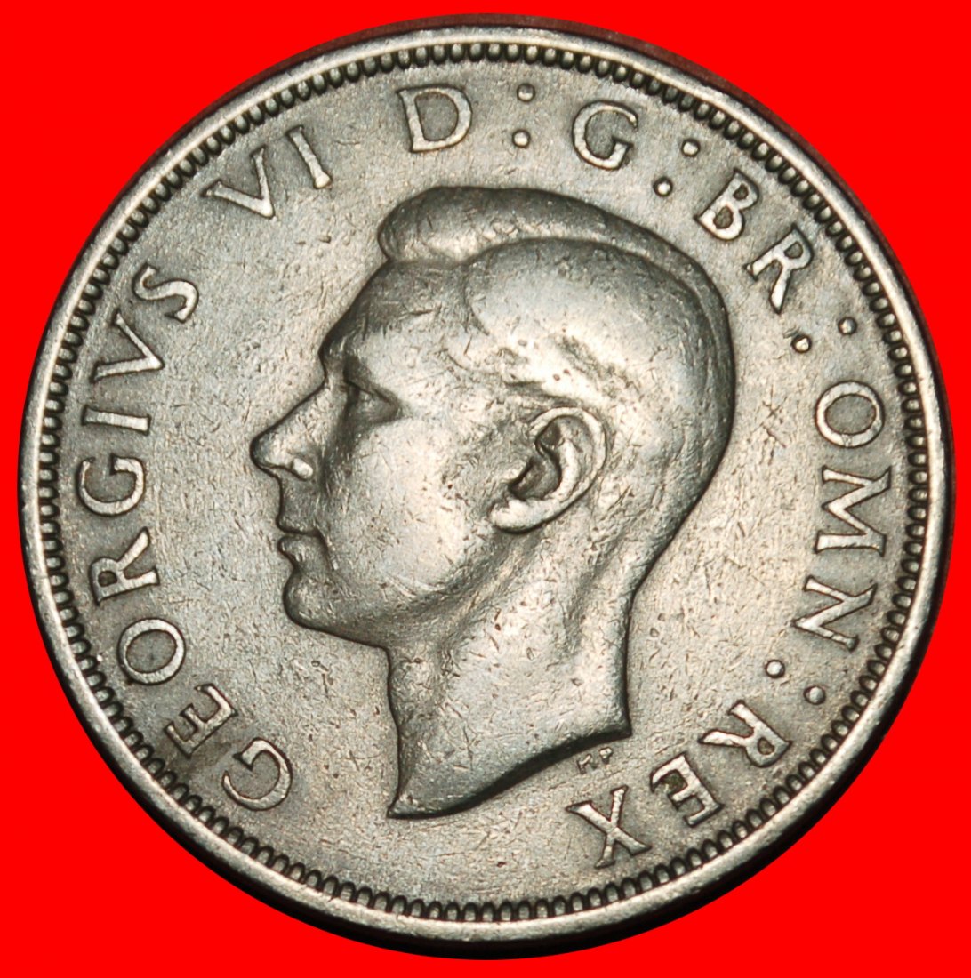  Ⰶ WITH INDIA (1947-1948): GREAT BRITAIN★HALF CROWN 1947! GEORGE VI 1937-1952★LOW START ★ NO RESERVE!   