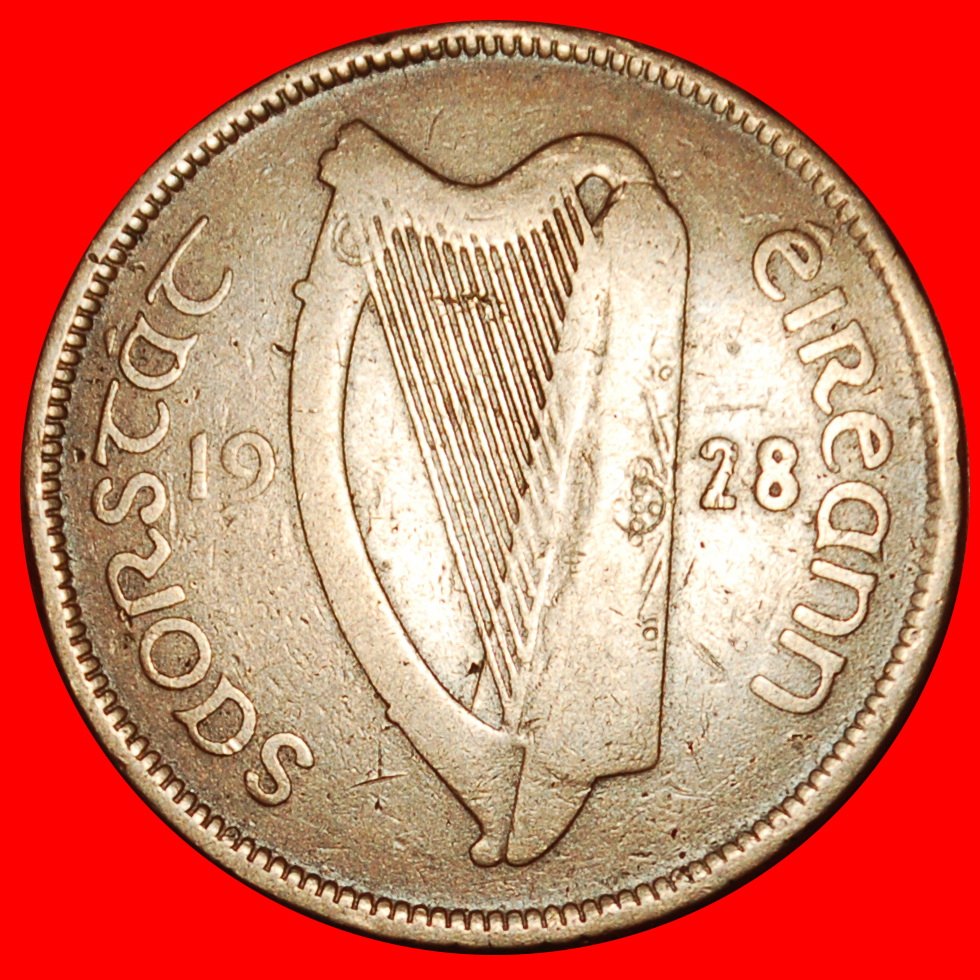  Ⰶ GROSSBRITANNIEN (1928-1937): IRLAND ★ 1/2 PENNY 1928 SCHWEIN! ★OHNE VORBEHALT!   