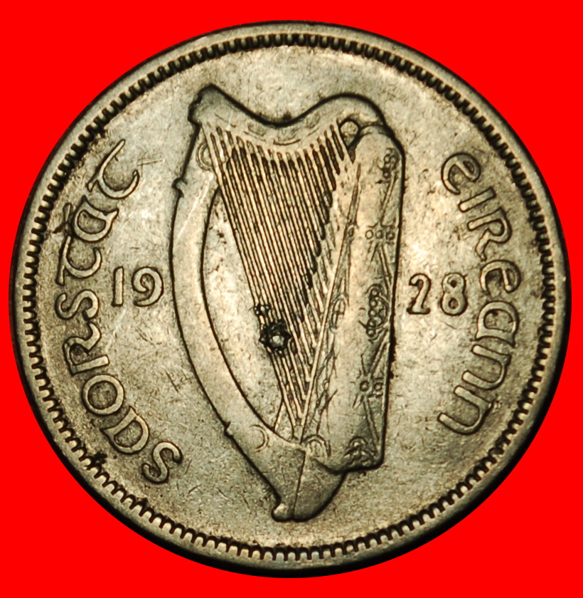  Ⰶ GROSSBRITANNIEN (1928-1935): IRLAND ★ 6 PENCE 1928 IRISCHER WOLFSHUND!★OHNE VORBEHALT!   