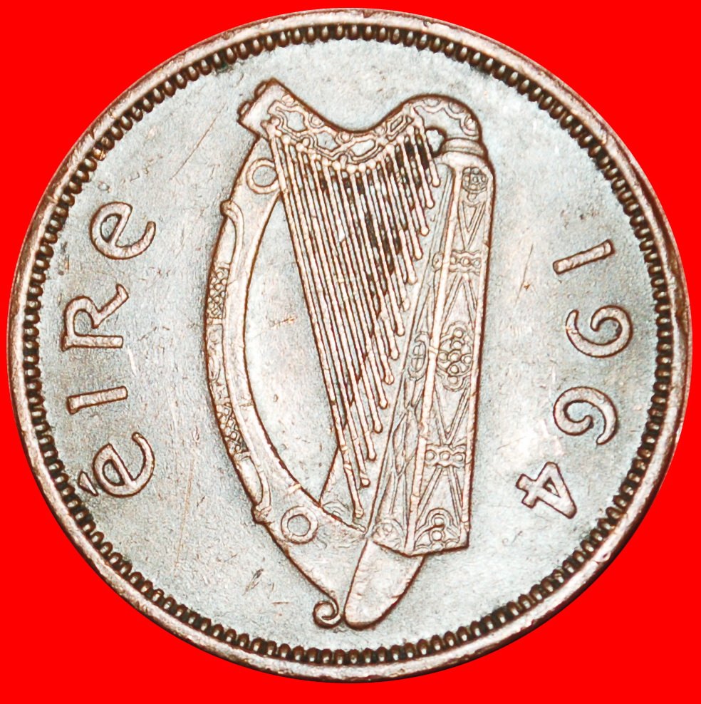  Ⰶ GROSSBRITANNIEN (1939-1967): IRLAND ★1/2 PENNY 1964 SCHWEIN! ★OHNE VORBEHALT!   