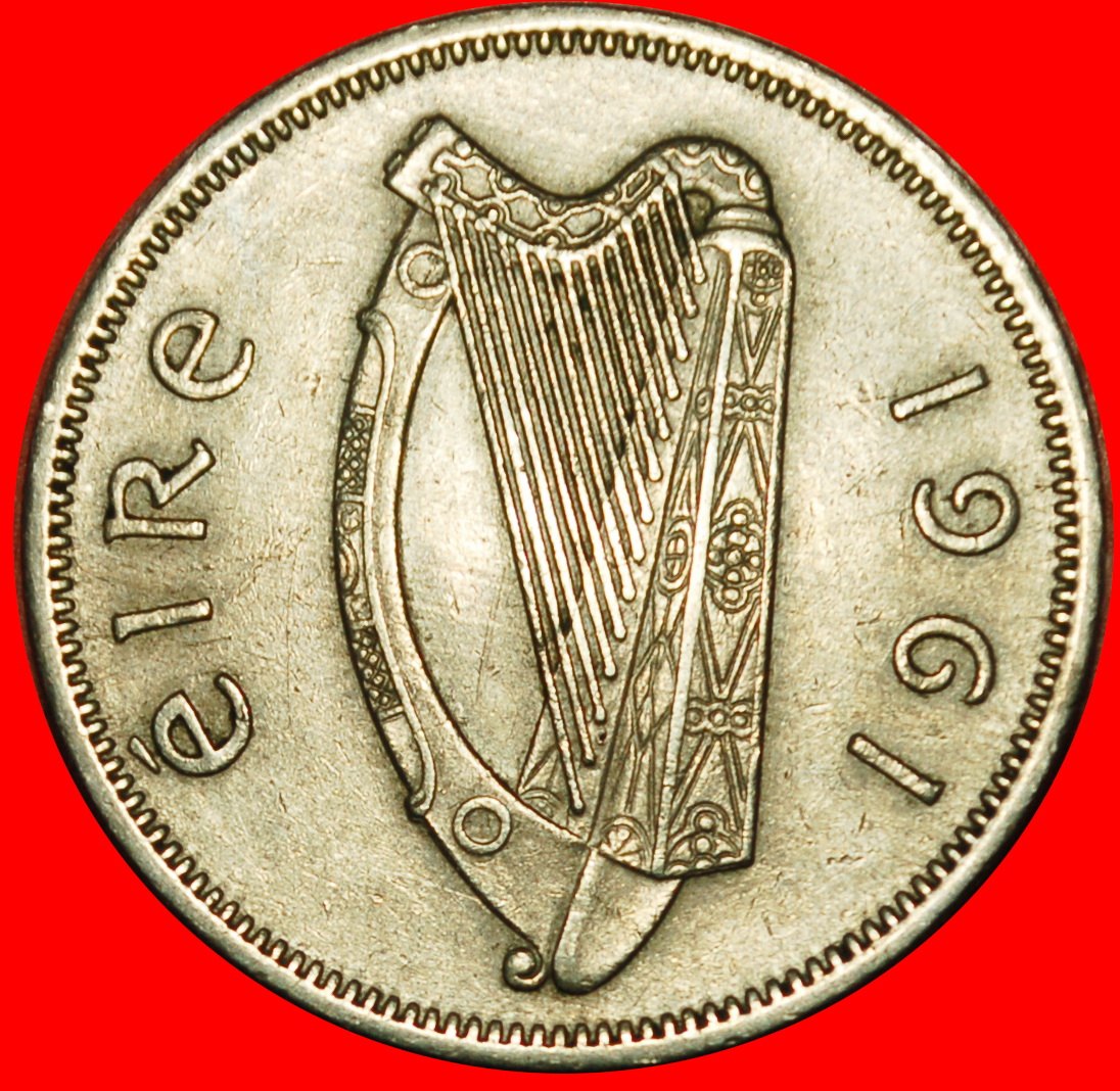  Ⰶ GROSSBRITANNIEN (1939-1968): IRLAND ★ 2 SHILLING-FLORIN 1961 LACHS! ★OHNE VORBEHALT!   