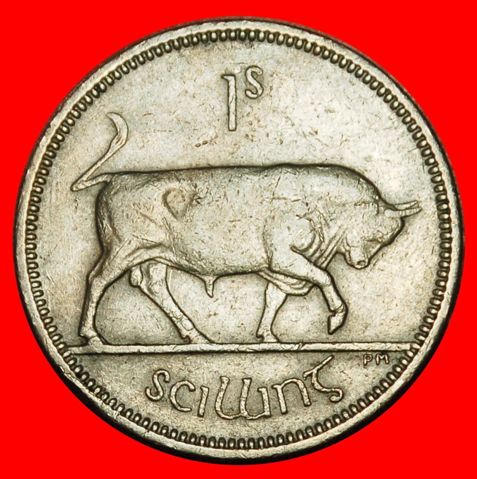  Ⰶ GROSSBRITANNIEN (1951-1968): IRLAND ★ 1 SHILLING 1966 STIER! ★OHNE VORBEHALT!   