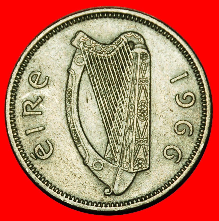  Ⰶ GROSSBRITANNIEN (1951-1968): IRLAND ★ 1 SHILLING 1966 STIER! ★OHNE VORBEHALT!   