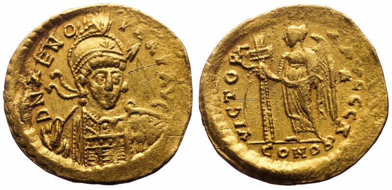  Solidus AV Zeno 476-491 n.Chr. Römische Antike Imperium Gold 641/440   