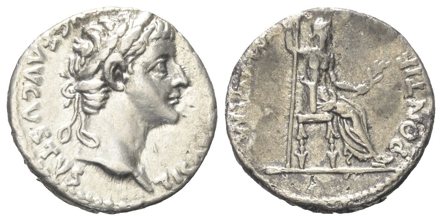  Tiberius 14-37 n.Chr Denarius Kaiser Römisches Reich Rom 1169/170   