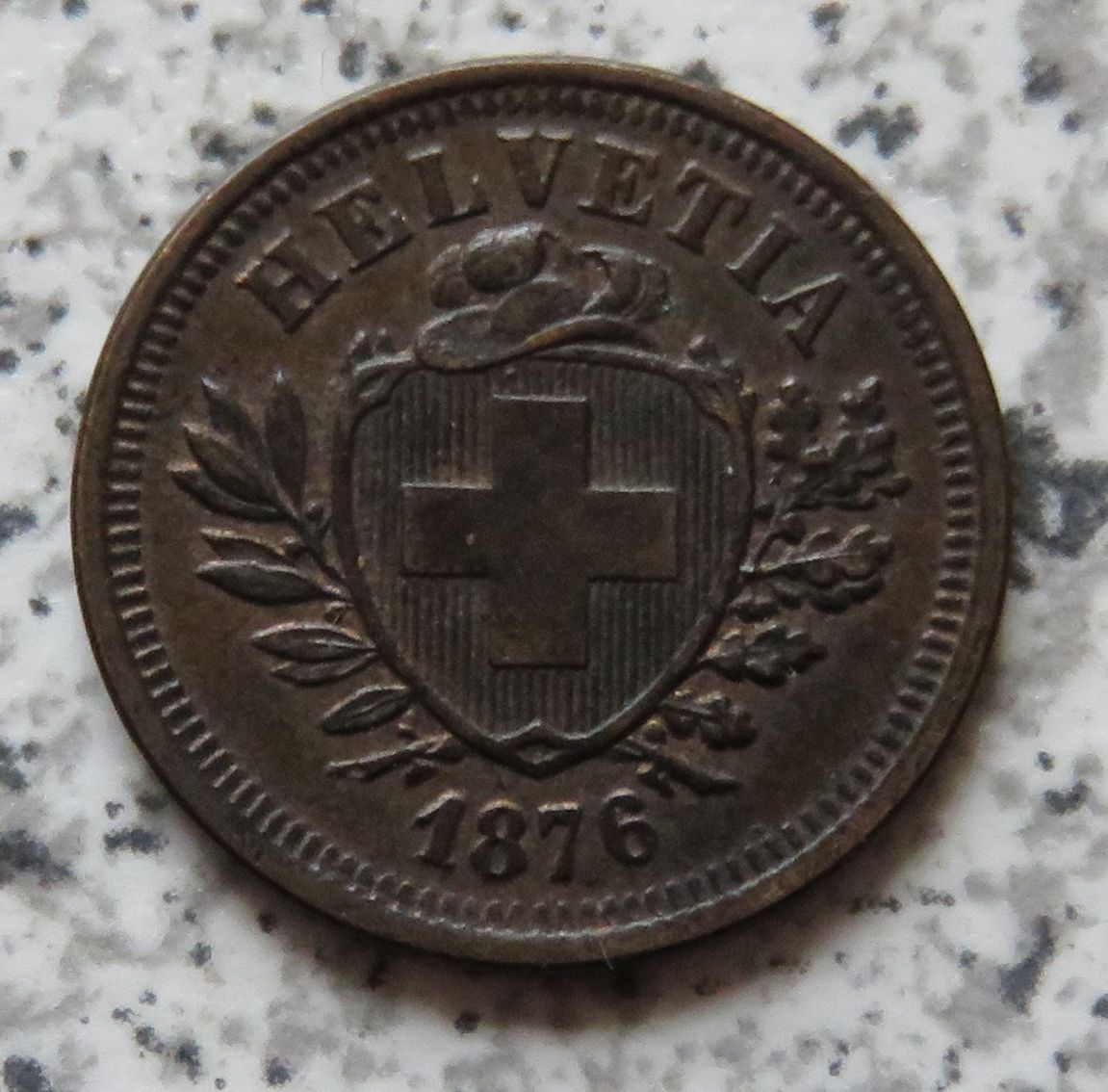  Schweiz 1 Rappen 1876 B   