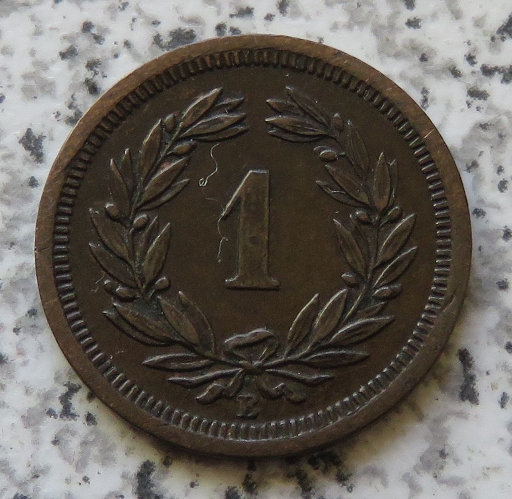  Schweiz 1 Rappen 1876 B   