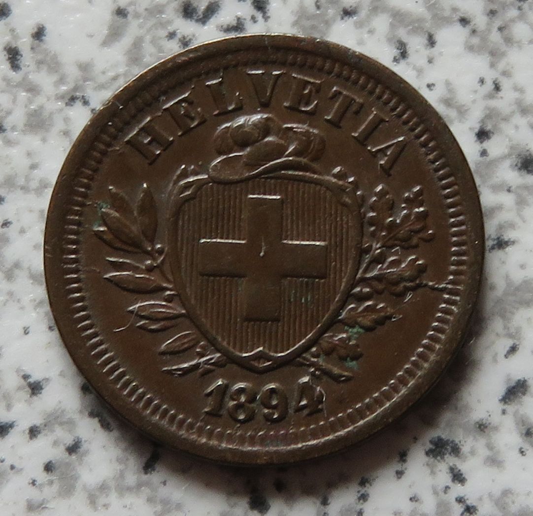  Schweiz 1 Rappen 1894 B   