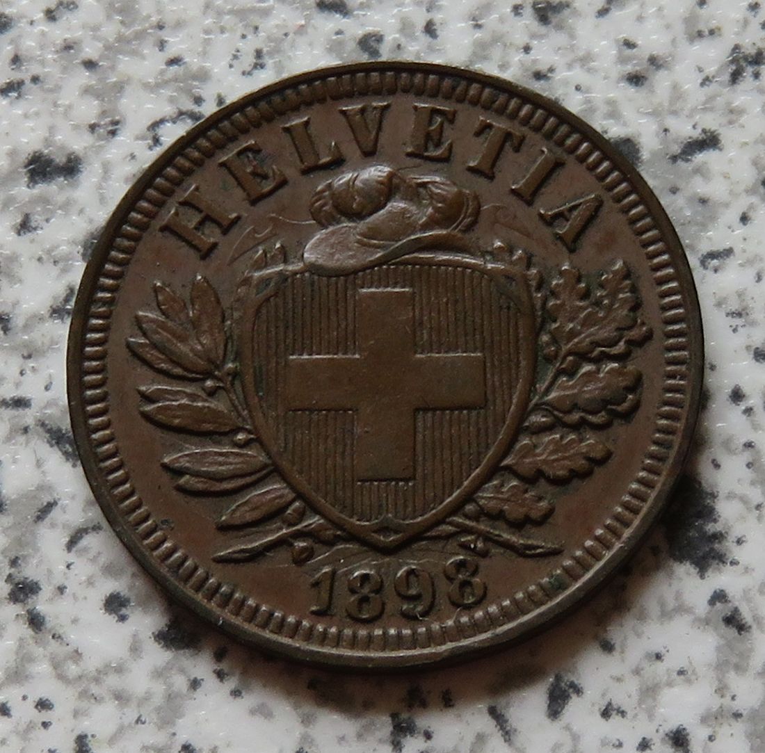  Schweiz 2 Rappen 1898 B   