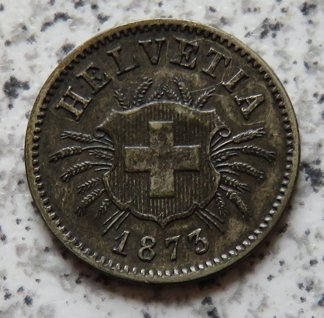  Schweiz 5 Rappen 1873 B   