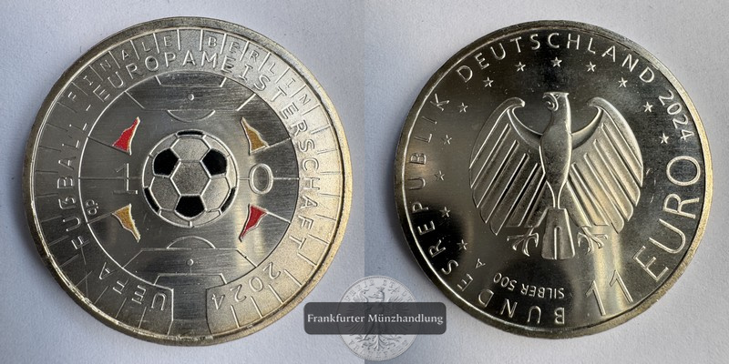  Deutschland. 11 Euro 2024 Europameisterschaft FM-Frankfurt UC#337 Feinsilber:7g   