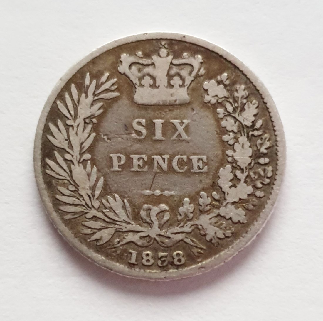  Six Pence 1838 Victoria Young Head - Silber   